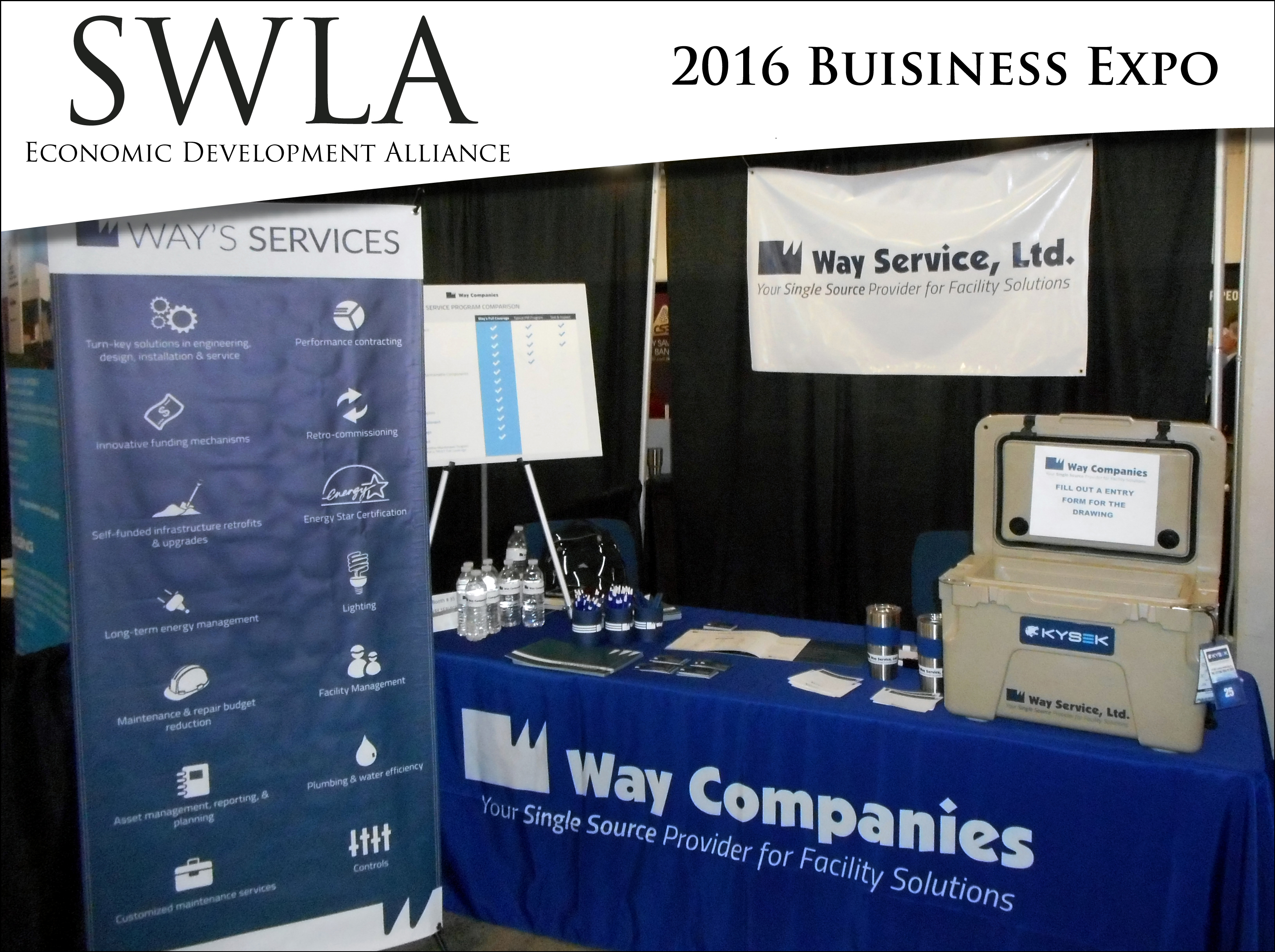 Way Companies' PACE table at SWLA Expo.